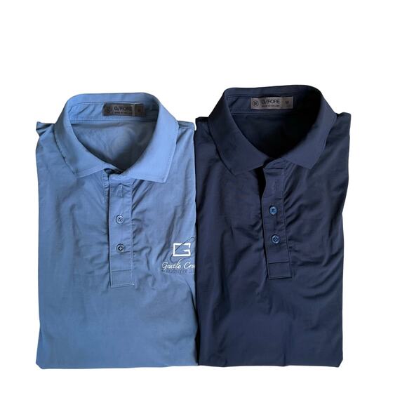 G/Fore Short Sleeve Polo Shirts Lot of 2 Men's Size Medium Golf Performance - Picture 1 of 14